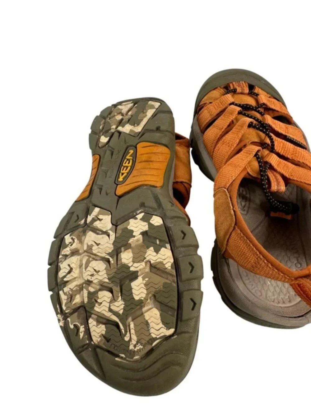 KEEN Newport H2 Hybrid Water Hiking Closed Toe Sandals Orange Women's 8
